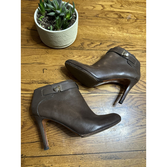 Coach Shoes - Coach Calf Leather Ankle Boots w/ Buckle Detail Size 10 B